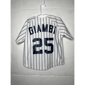 Vintage Youth New York Yankees GIAMBI 25 Jersey Russell Athletic Size 5/6
